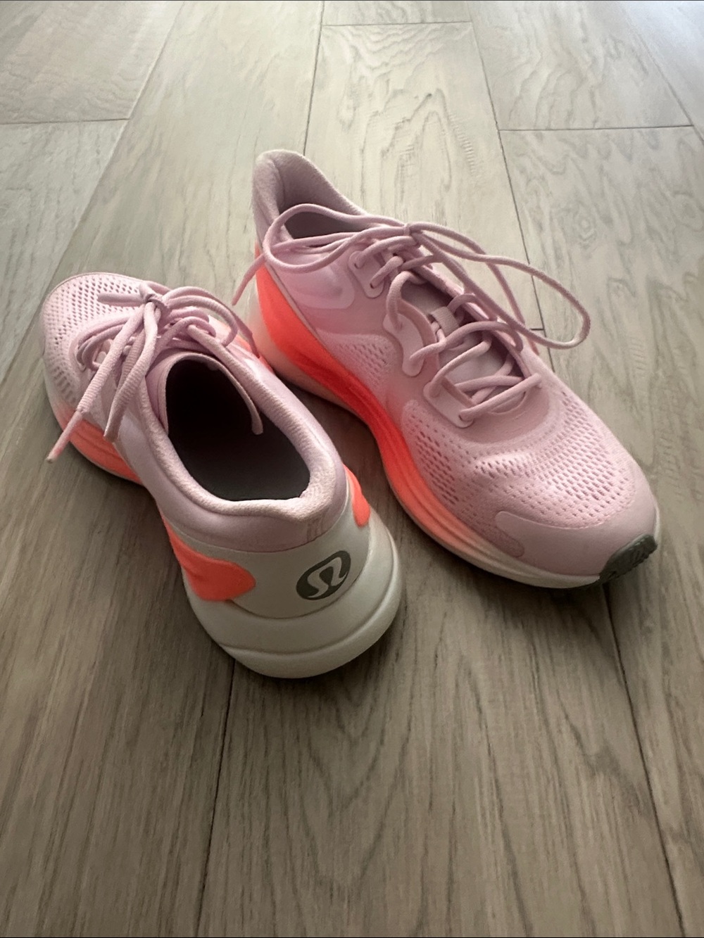 lululemon athletica Light Pink Running Shoes with Coral Accent